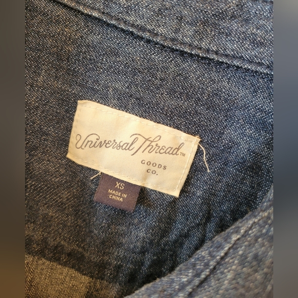 Cute "Universal Thread" Lightweight Blue Denim Shirt Dress w/belt, XS - Picture 5 of 8